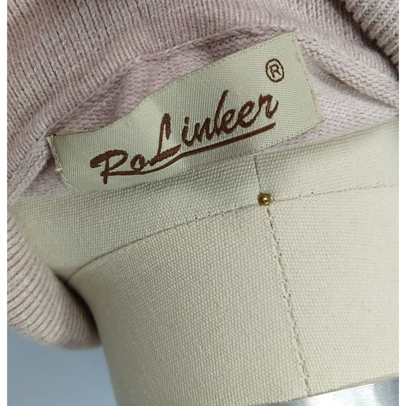 Vintage Y2K Coquette Cardigan Size S Collared Shirred Front Lavender Cotton - Picture 6 of 7